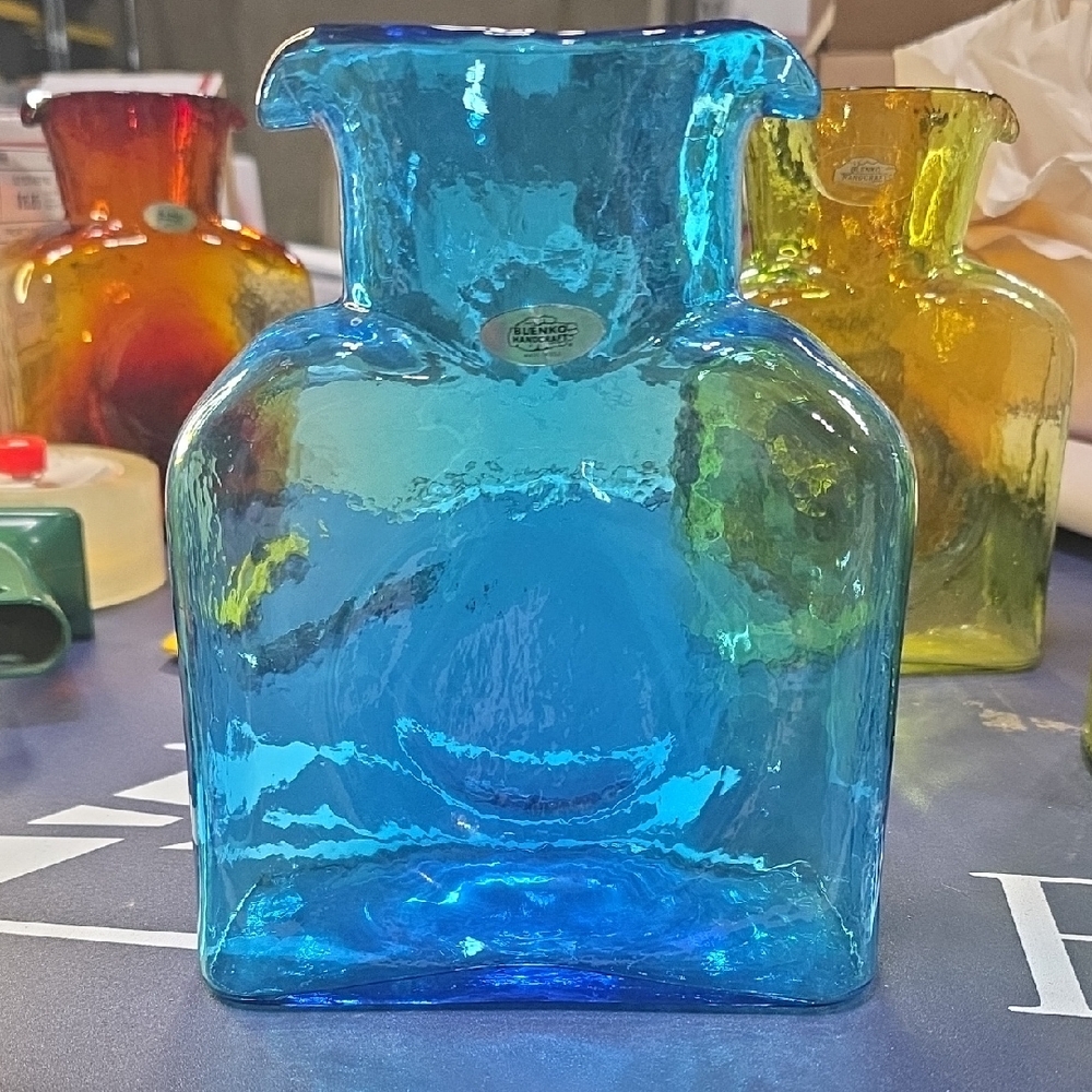 Blenko AZURE Water Bottle Dated 2021